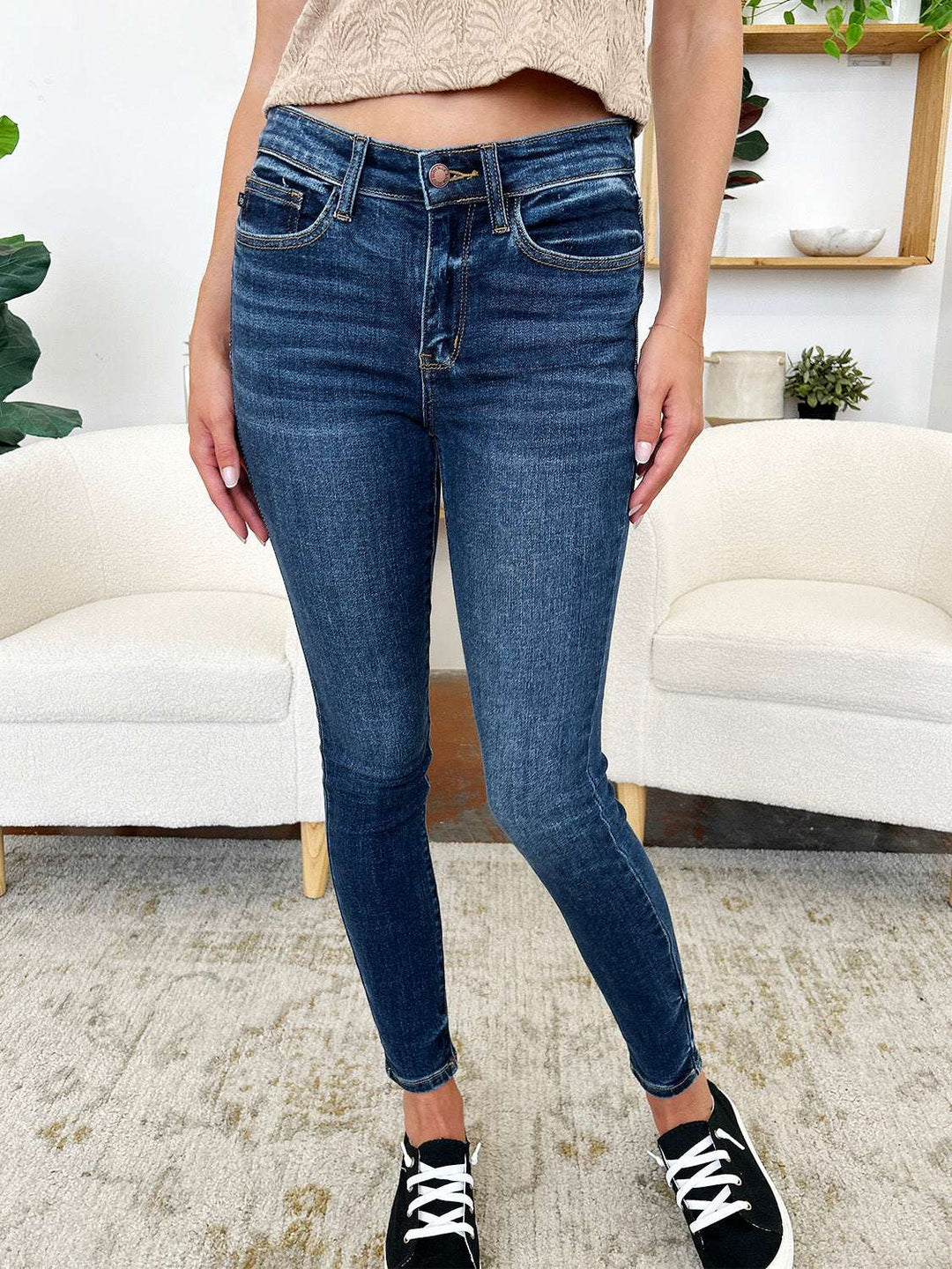 Judy Blue Classic Handsand Skinny JeansClassic Handsand Skinny Jeans combine timeless style with a trendy, hand-sanded finish for a versatile and fashion-forward look. The handsanding technique adds a touSkinny JeansJudy Blue Classic Handsand Skinny Jeans