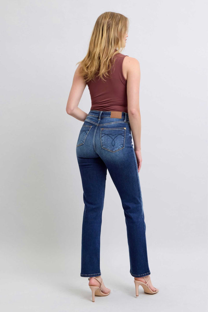 Judy Blue Washed Straight Leg Jeans with PocketsWashed Straight Leg Jeans with Pockets are a practical and fashionable choice for your everyday wardrobe. The washed finish gives them a laid-back and casual feel, wStraight Leg JeansWashed Straight Leg Jeans