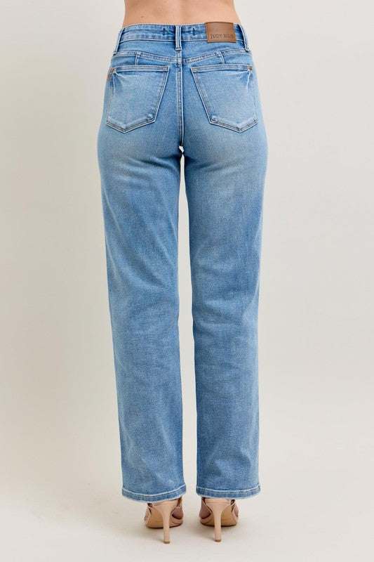 Judy Blue Tummy Control Vintage Wash Straight JeansTummy Control Vintage Wash Straight Jeans are a flattering and stylish option for those looking for comfortable and slimming denim. These jeans feature a vintage wasStraight Leg JeansJudy Blue Tummy Control