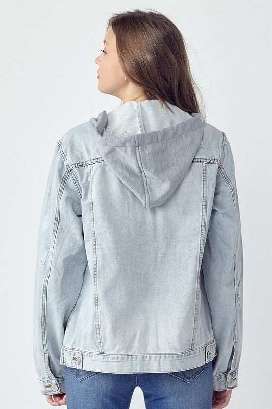 Coastal Hooded Denim JacketThe Coastal Hooded Denim Jacket is your new go-to for laid-back style. Made from 100% cotton, this light-wash jacket features a soft, attached hoodie for an easy layJacketsCoastal Hooded Denim Jacket