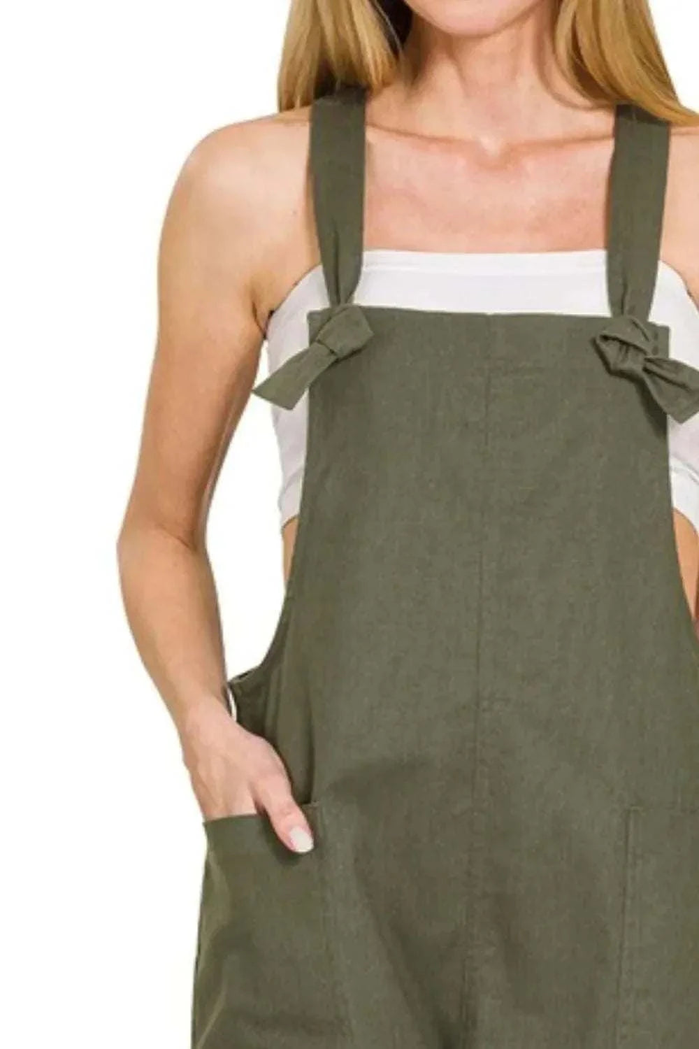 Woven Knot Strap Rompers
