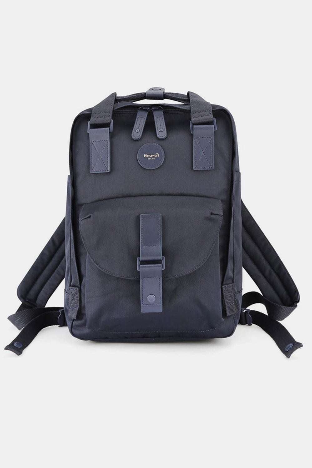 Himawari Contrast Waterproof Canvas Backpack Bag with Round LabelThis contrasting waterproof rucksack with a circular label offers a unique fashion appeal. The circular label adds a touch of chic personality that makes you stand oBackpackHimawari Contrast Waterproof
