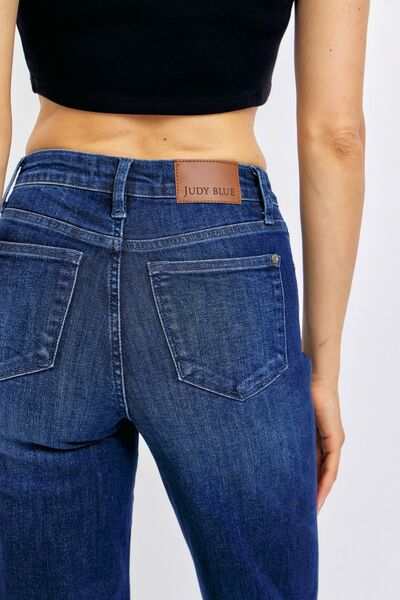 Judy Blue Tummy Control Straight JeansThese Tummy Control Straight Jeans are designed to provide a slimming and flattering fit around the waist. The tummy control feature helps smooth the midsection for Straight Leg JeansTummy Control Straight Jeans