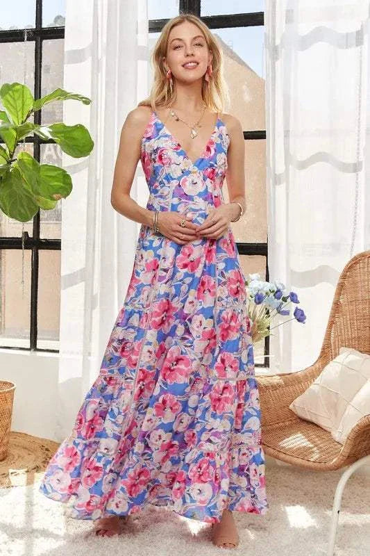 The Wild Camellia DressBreathe easy in The Wild Camellia Dress, a 100% cotton maxi dress designed for comfort, movement, and effortless style. Featuring a romantic pink and ivory floral prMaxi DressesThe Wild Camellia Dress