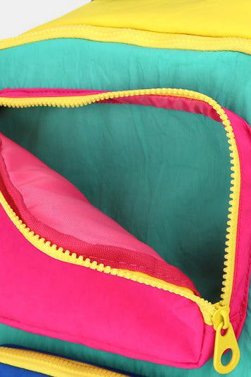Himawari Contrast Nylon Backpack Bag with HandlesThe contrast nylon backpack bag with handles offers a stylish and versatile option for on-the-go individuals. With its convenient handles, this backpack can easily bBackpackHimawari Contrast Nylon Backpack