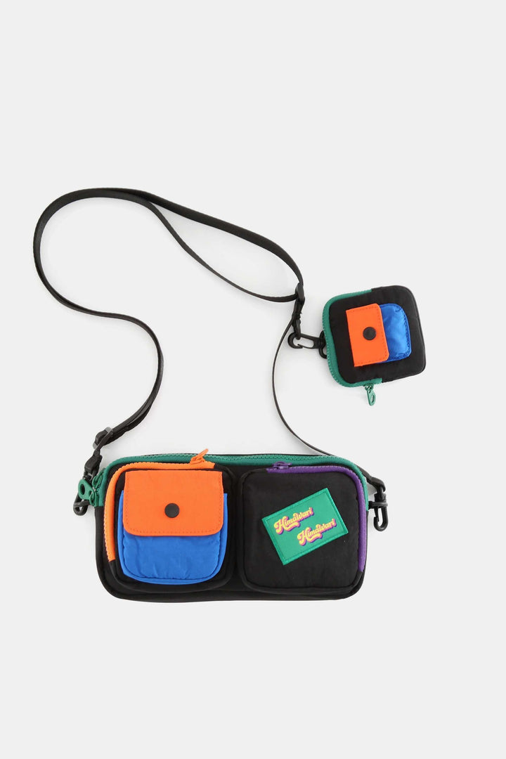 Himawari Removable Strap Nylon Crossbody Bag with EarPods BagThis versatile nylon crossbody bag comes with a removable strap for customization and convenience. It features a separate EarPods bag to keep your earphones organizeHandbagsHimawari Removable Strap