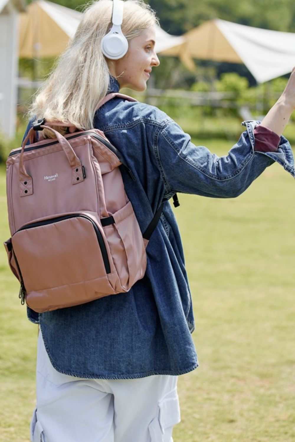 Himawari Waterproof and Anti-Theft Nylon Backpack BagThis waterproof and anti-theft nylon backpack bag offers both functionality and security for your belongings. With its durable construction and multiple compartmentsBackpackHimawari Waterproof