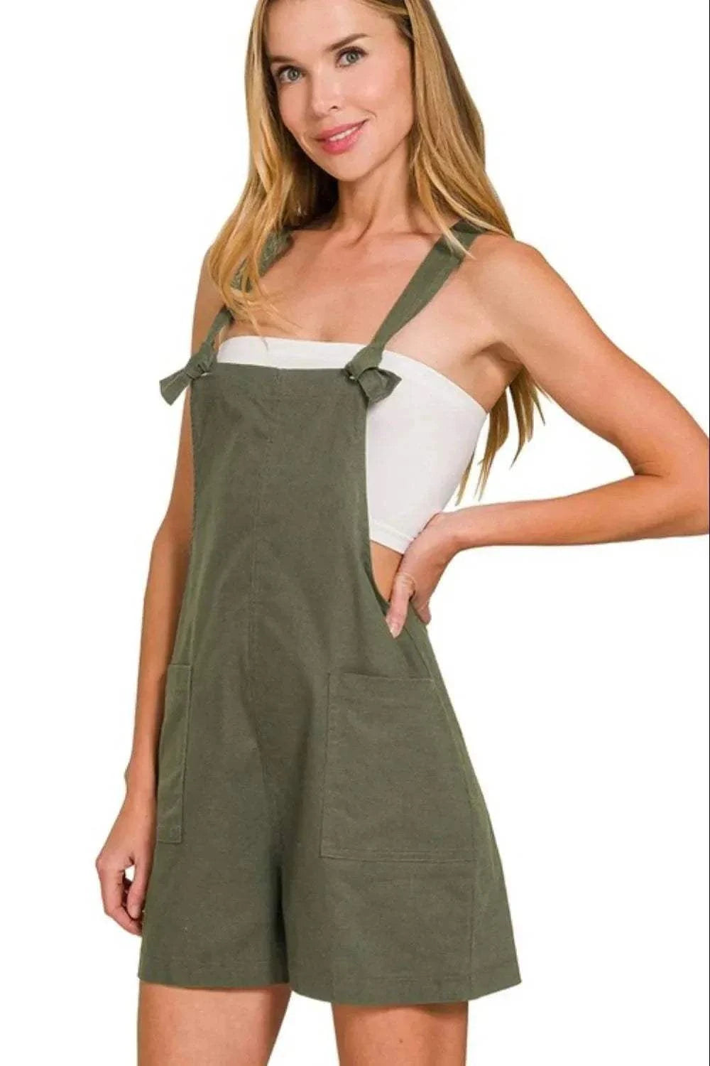 Woven Knot Strap Rompers