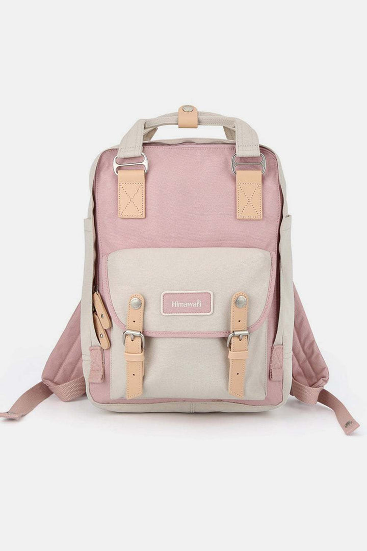 Himawari Contrast Water and Scratch-Resistant Nylon Backpack BagThe Contrast Water and Scratch-Resistant Nylon Backpack Bag is a versatile and durable option for daily use. The water-resistant nylon material keeps your belongingsBackpackContrast Water and Scratch-Resistant Nylon Backpack Bag