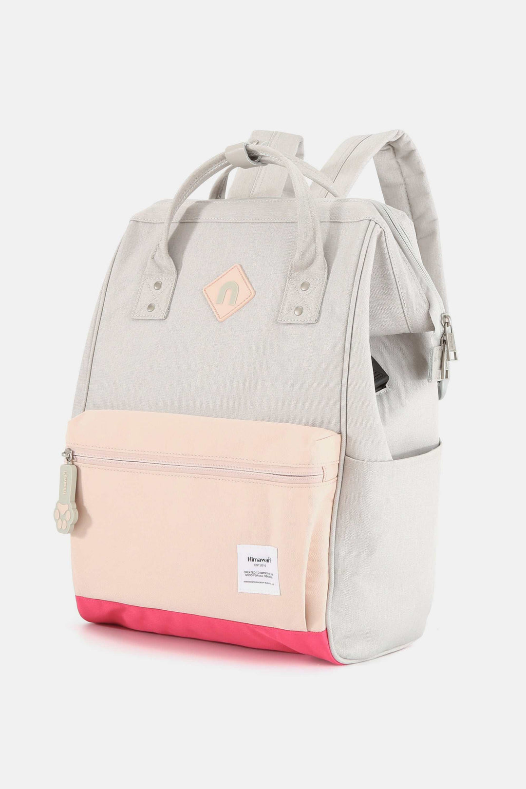 Himawari Contrast Waterproof Backpack Bag with External USB PortThe Waterproof Backpack Bag with External USB Port combines practicality with convenience for outdoor enthusiasts and travelers. Its waterproof material provides proBackpackHimawari Contrast Waterproof Backpack