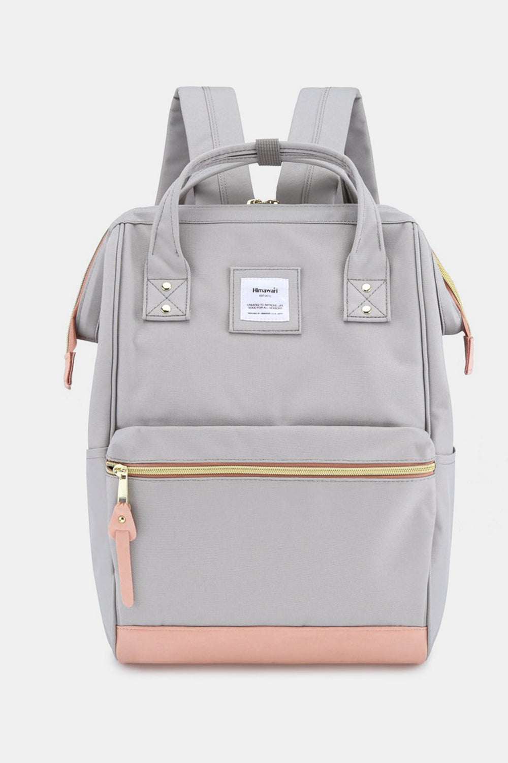 Himawari Contrast Waterproof Canvas Backpack Bag with Side PocketsThe Contrast Waterproof Canvas Backpack Bag with Side Pockets is a modern take on traditional outdoor gear. With its contemporary design and vibrant color accents, tBackpackHimawari Contrast Waterproof