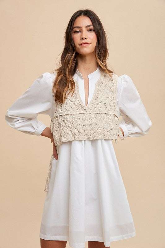 Ivory Stitch Shirt DressEvery stitch tells a story in the Ivory Stitch Shirt Dress—a graceful blend of softness and structure. The airy white 100% cotton dress flows with effortless charm, Mini DressesIvory Stitch Shirt Dress