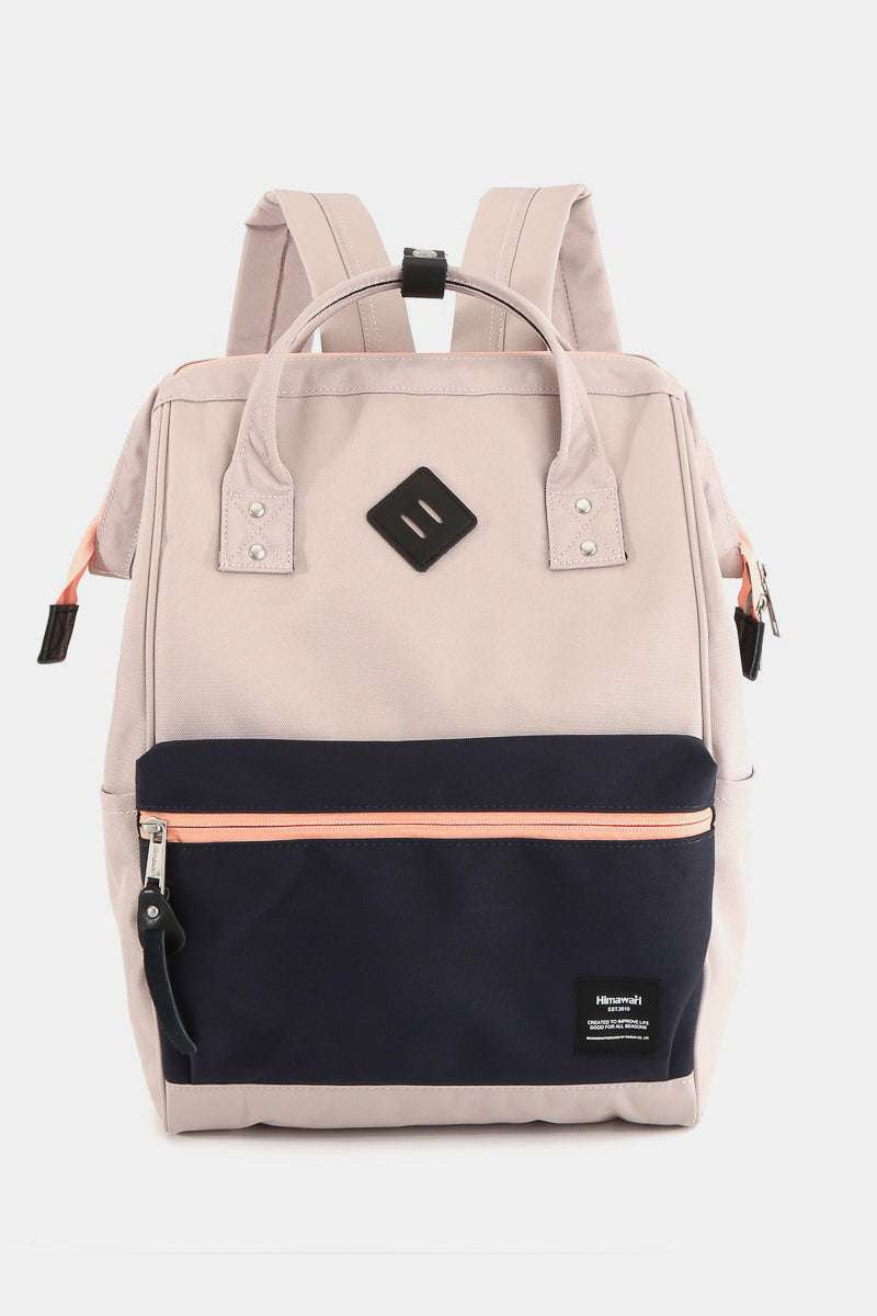 Himawari Contrast Waterproof Backpack Bag with Reinforced EdgesThe contrast waterproof backpack with reinforced edges provides superior protection against water damage while also ensuring long-lasting durability. The reinforced BackpackHimawari Contrast Waterproof Backpack
