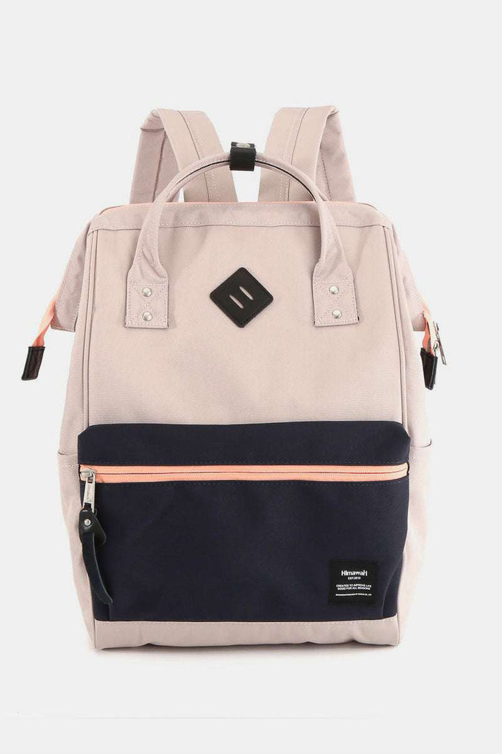 Himawari Contrast Waterproof Backpack Bag with Reinforced EdgesThe contrast waterproof backpack with reinforced edges provides superior protection against water damage while also ensuring long-lasting durability. The reinforced BackpackHimawari Contrast Waterproof Backpack