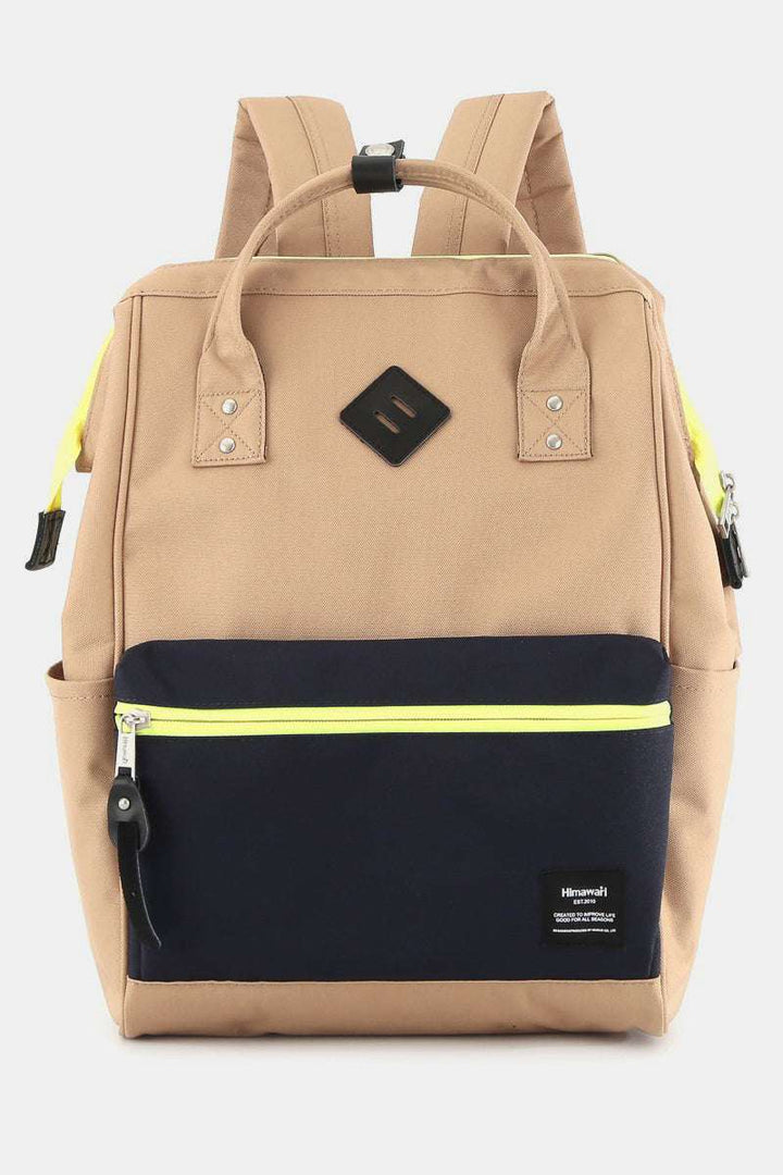 Himawari Contrast Waterproof Backpack Bag with Reinforced EdgesThe contrast waterproof backpack with reinforced edges provides superior protection against water damage while also ensuring long-lasting durability. The reinforced BackpackHimawari Contrast Waterproof Backpack