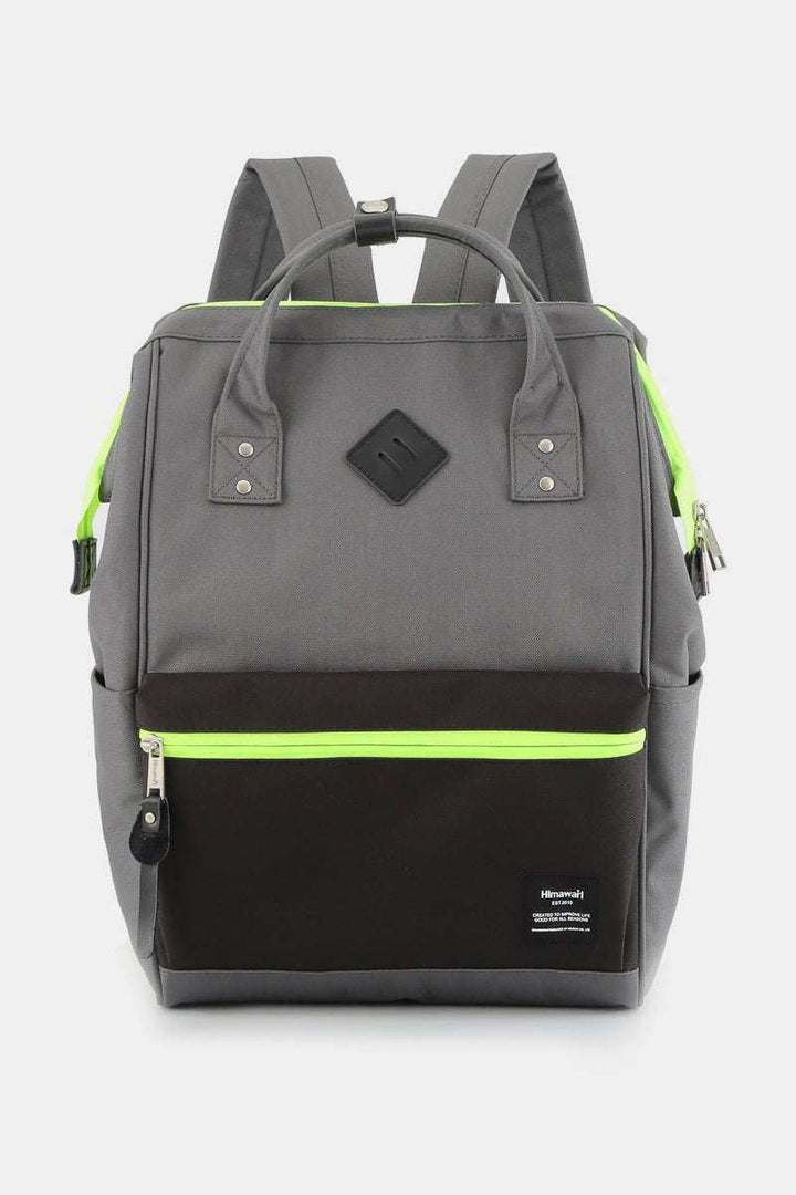 Himawari Contrast Waterproof Backpack Bag with Reinforced EdgesThe contrast waterproof backpack with reinforced edges provides superior protection against water damage while also ensuring long-lasting durability. The reinforced BackpackHimawari Contrast Waterproof Backpack
