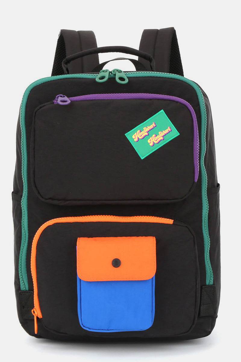 Himawari Contrast Nylon Backpack Bag with HandlesThe contrast nylon backpack bag with handles offers a stylish and versatile option for on-the-go individuals. With its convenient handles, this backpack can easily bBackpackHimawari Contrast Nylon Backpack