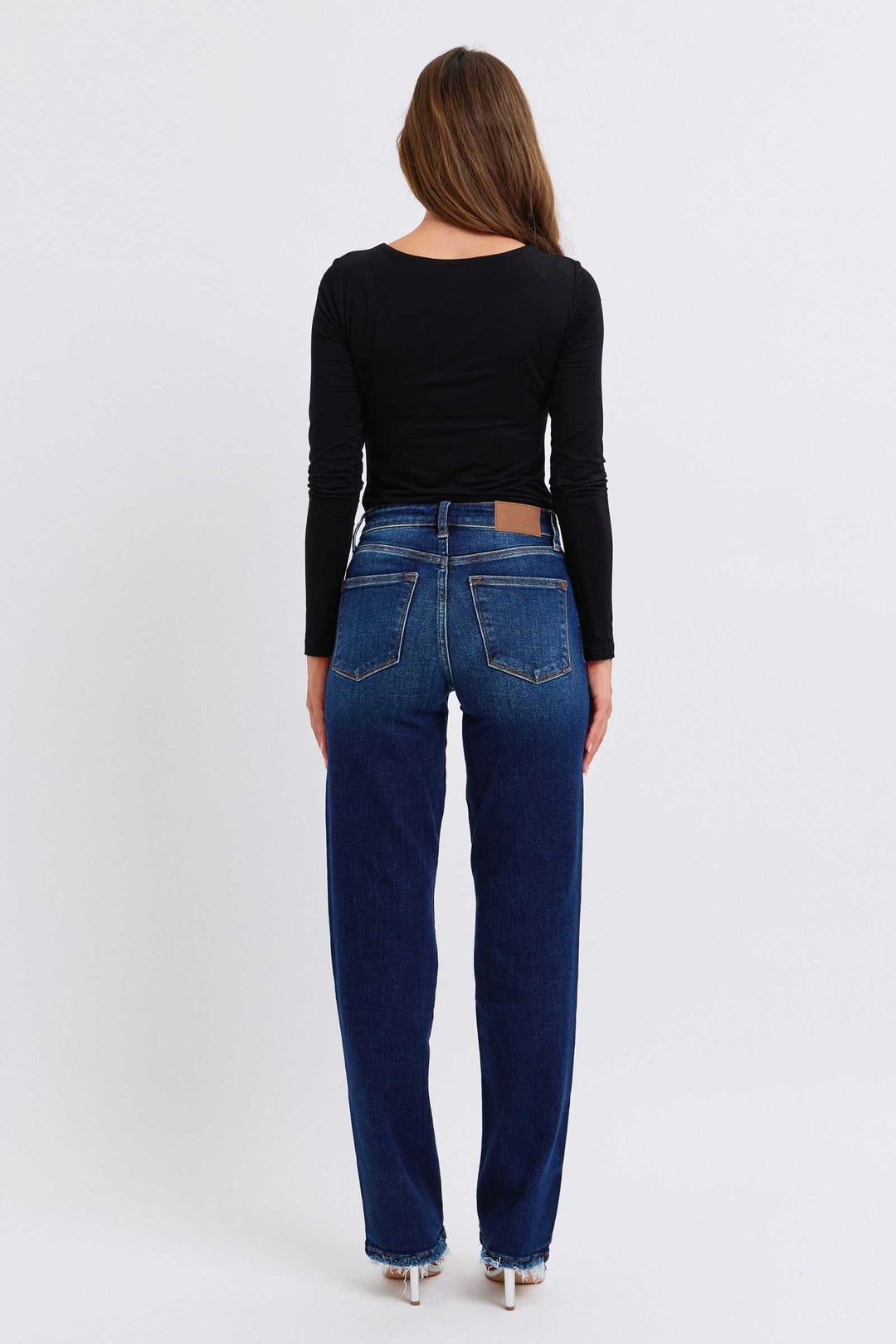 Judy Blue Raw Hem Straight Leg JeansRaw Hem Straight Leg Jeans are a versatile and timeless addition to your wardrobe. The raw hem adds a touch of edge, while the straight leg style offers a flatteringStraight Leg JeansJudy Blue Raw Hem