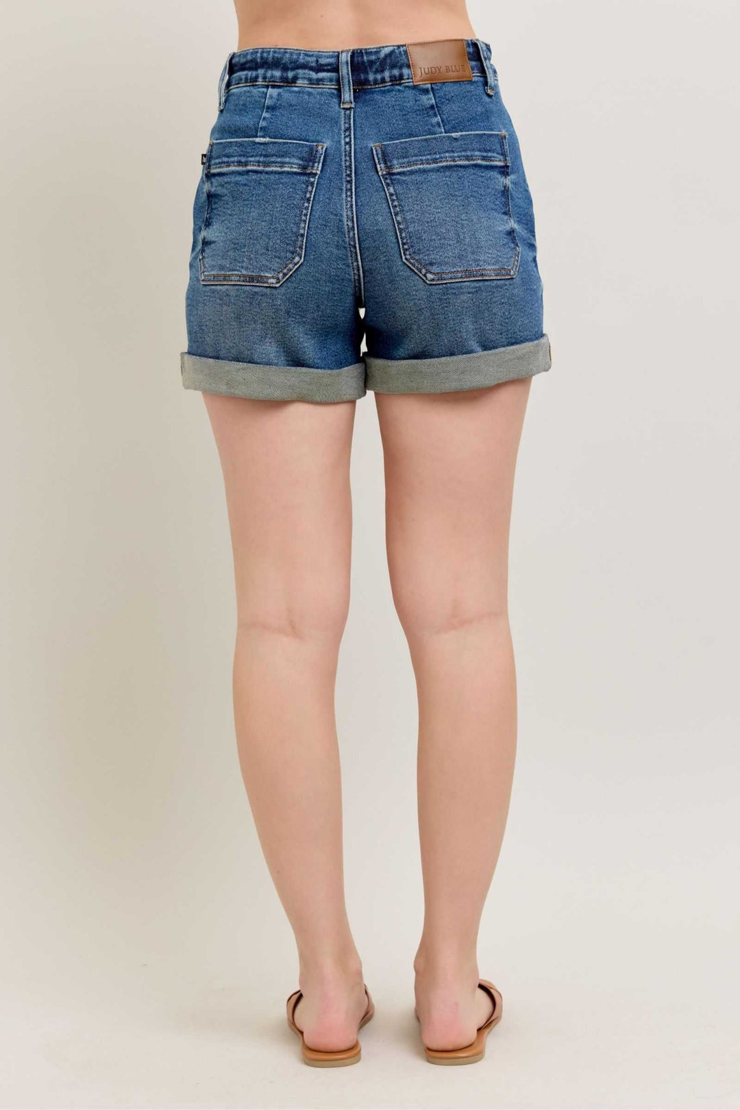 Judy Blue High Rise Cuff Denim ShortsHigh Rise Cuff Denim Shorts are a stylish and versatile wardrobe essential that offers a chic and casual look. These shorts feature a high-rise waist, sitting at or Jean ShortsJudy Blue High Rise