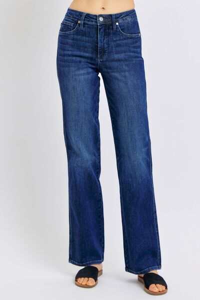 Judy Blue Tummy Control Straight JeansThese Tummy Control Straight Jeans are designed to provide a slimming and flattering fit around the waist. The tummy control feature helps smooth the midsection for Straight Leg JeansTummy Control Straight Jeans