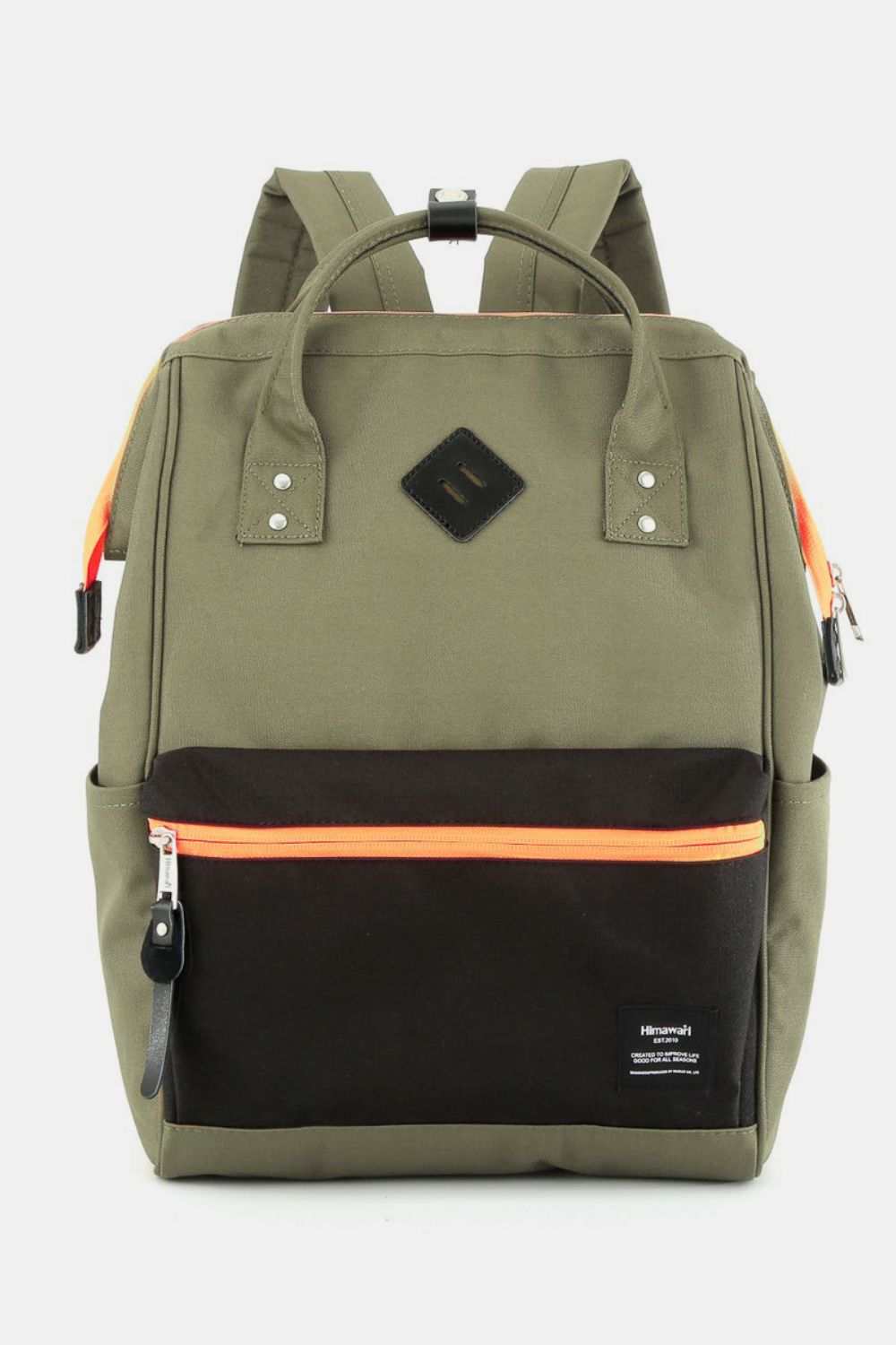 Himawari Contrast Waterproof Backpack Bag with Reinforced EdgesThe contrast waterproof backpack with reinforced edges provides superior protection against water damage while also ensuring long-lasting durability. The reinforced BackpackHimawari Contrast Waterproof Backpack