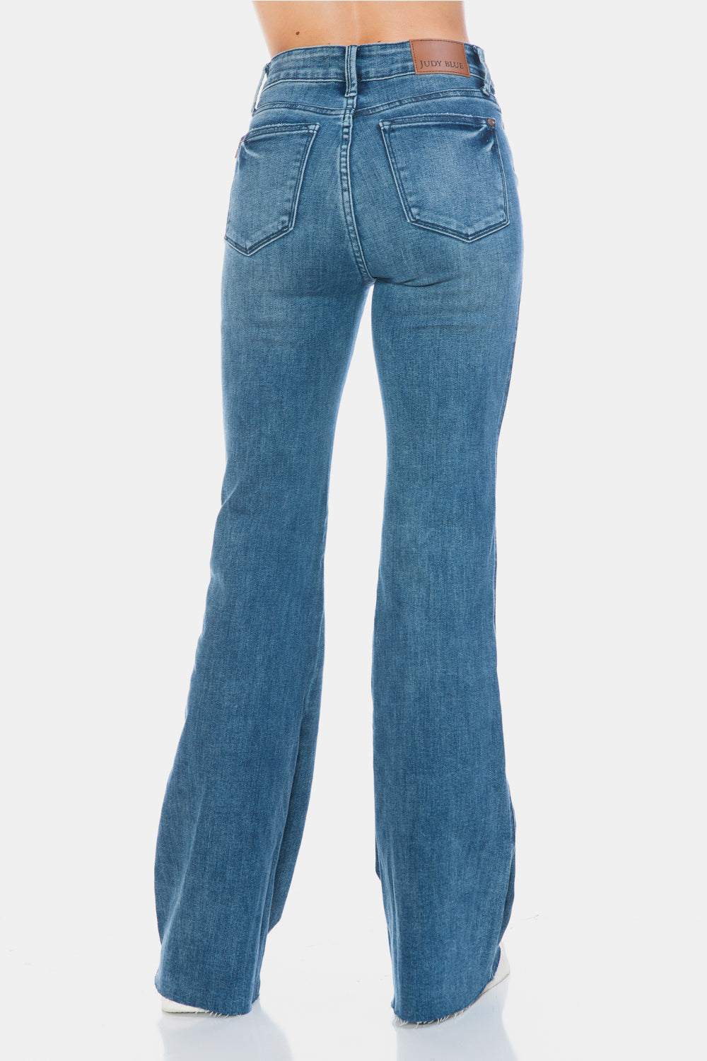 Judy Blue Tummy Control Vintage Wash Cut Hem Flare JeansThe Tummy Control Vintage Wash Cut Hem Flare is a stylish and flattering pair of jeans. With its tummy control feature, it helps create a streamlined silhouette. TheFlare JeansJudy Blue Tummy Control