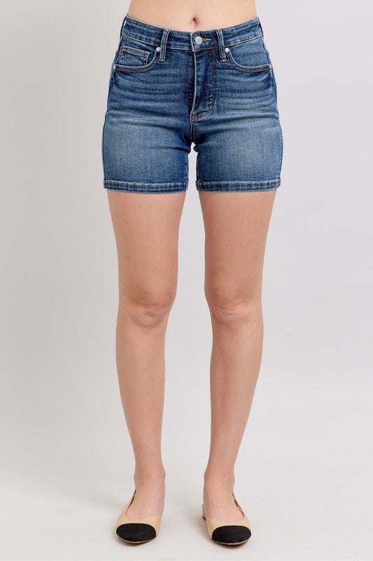 Judy Blue High Waist Denim ShortsHigh waist denim shorts are a popular and versatile wardrobe staple that offer a flattering and stylish look. These shorts typically sit at or above the natural waisJean ShortsJudy Blue High Waist