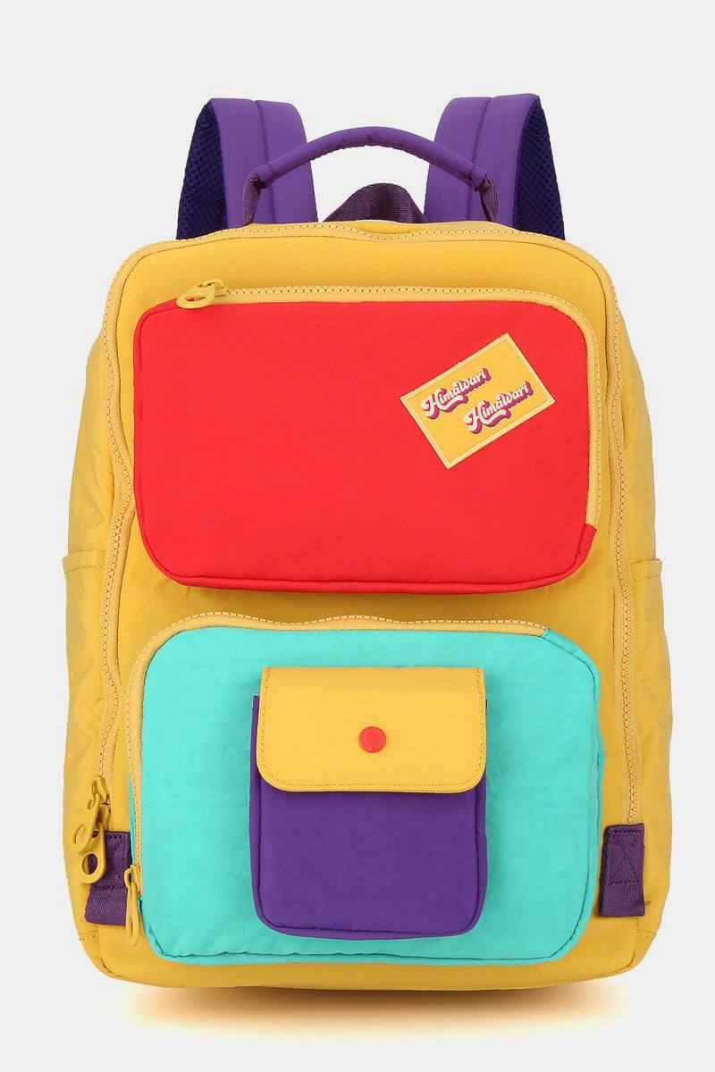 Himawari Contrast Nylon Backpack Bag with HandlesThe contrast nylon backpack bag with handles offers a stylish and versatile option for on-the-go individuals. With its convenient handles, this backpack can easily bBackpackHimawari Contrast Nylon Backpack