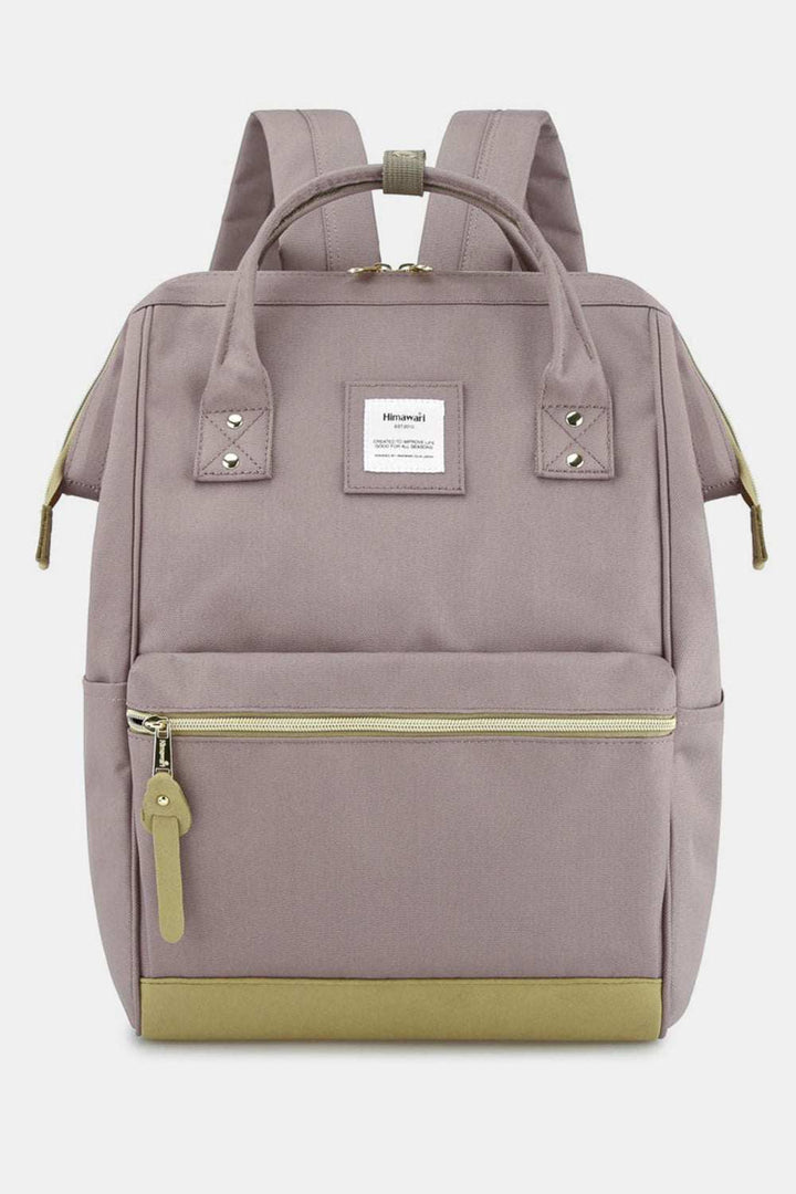 Himawari Contrast Waterproof Canvas Backpack Bag with Side PocketsThe Contrast Waterproof Canvas Backpack Bag with Side Pockets is a modern take on traditional outdoor gear. With its contemporary design and vibrant color accents, tBackpackHimawari Contrast Waterproof