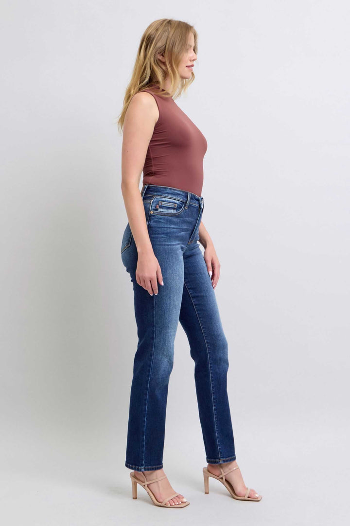 Judy Blue Washed Straight Leg Jeans with PocketsWashed Straight Leg Jeans with Pockets are a practical and fashionable choice for your everyday wardrobe. The washed finish gives them a laid-back and casual feel, wStraight Leg JeansWashed Straight Leg Jeans