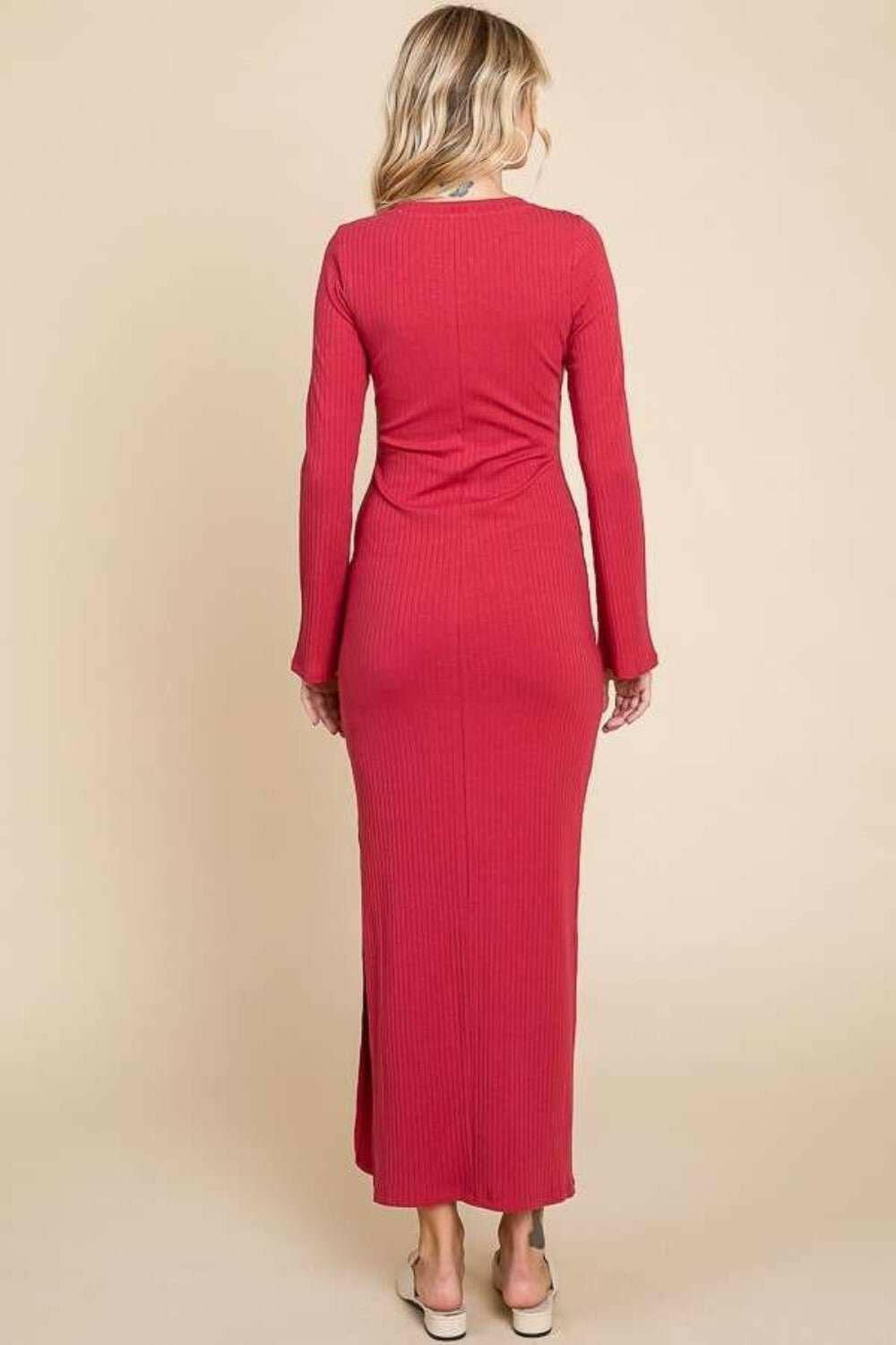 Bodycon Bell Sleeve Maxi DressThis Bodycon Bell Sleeve Maxi Dress is a stunning choice for any special occasion. The bodycon fit highlights your curves, while the bell sleeves add a touch of femiMaxi DressesBodycon Bell Sleeve Maxi Dress