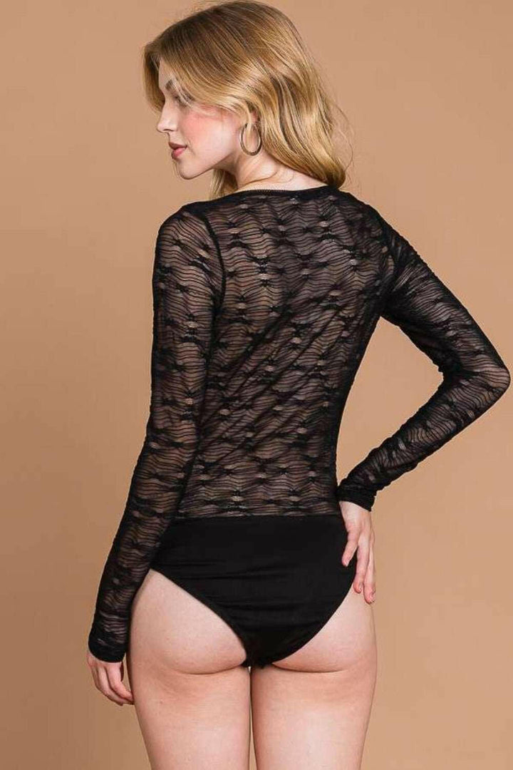 'Mesh Perspective' Sheer BodysuitThe V-Neck Mesh Perspective Sheer Bodysuit is a stunning and seductive addition to your wardrobe. Made with sheer mesh fabric, this bodysuit exudes a sense of allureBodysuitsMesh Perspective Sheer Bodysuit