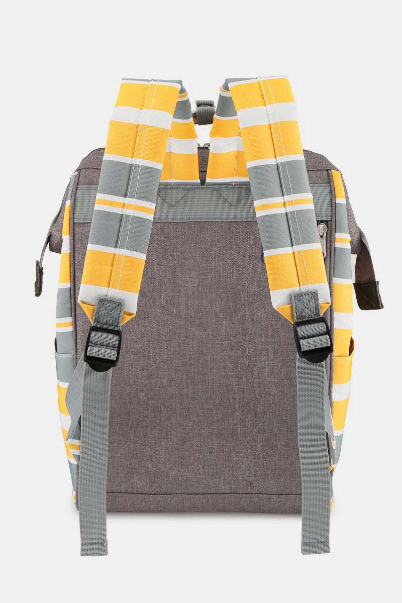 Himawari Striped Waterproof Nylon Backpack Bag with Side PocketsThe Striped Waterproof Nylon Backpack Bag with Side Pockets is a fashionable and functional accessory for any outing. Its stylish striped design adds a touch of flaiBackpackHimawari Striped Waterproof Nylon Backpack