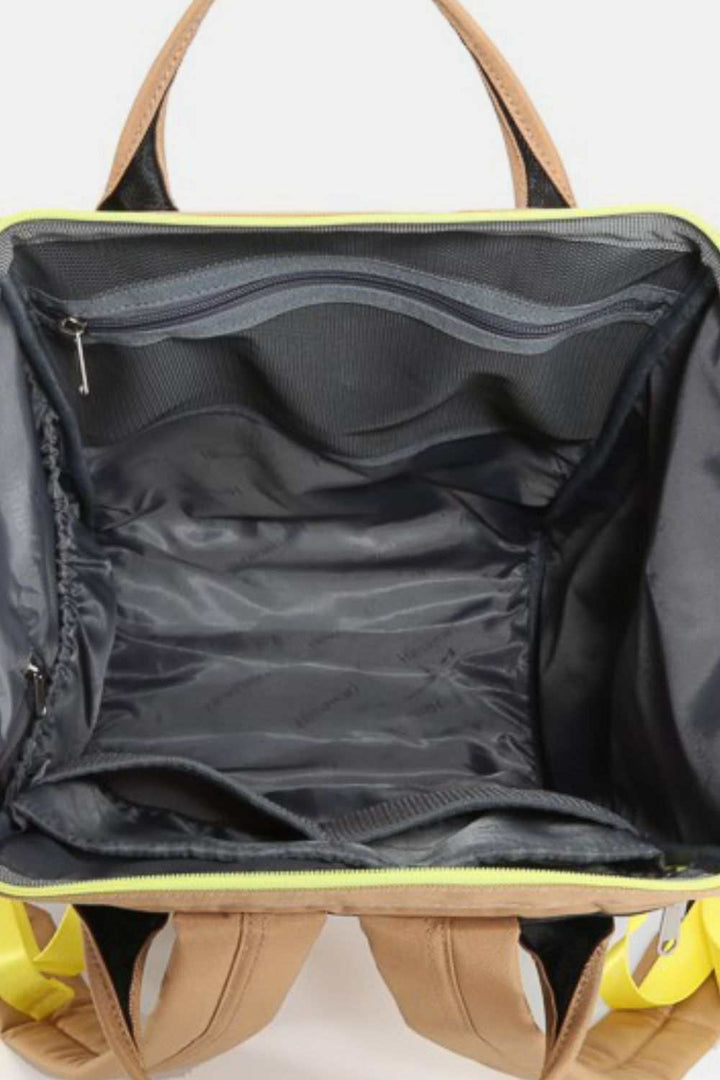 Himawari Contrast Waterproof Backpack Bag with Reinforced EdgesThe contrast waterproof backpack with reinforced edges provides superior protection against water damage while also ensuring long-lasting durability. The reinforced BackpackHimawari Contrast Waterproof Backpack