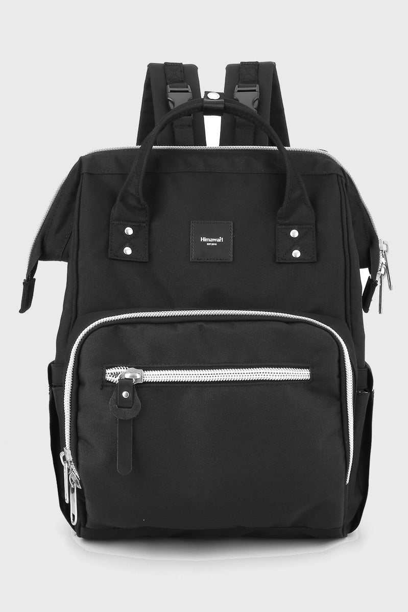 Himawari Waterproof Canvas Backpack Bag with Side PocketsThis waterproof canvas backpack features side pockets for convenient storage of small items. Its sleek and practical design makes it a perfect choice for everyday usBackpackHimawari Waterproof Canvas Backpack