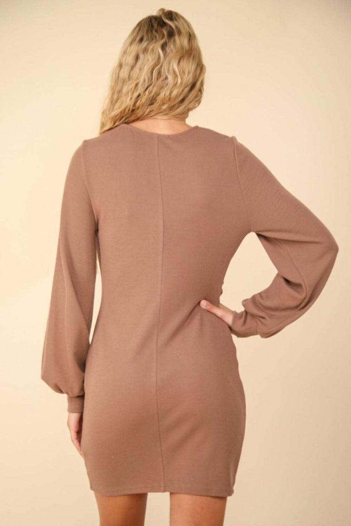 Ruched Bodycon Mini DressThe Ruched Bodycon Mini Dress offers a sleek, figure-hugging silhouette enhanced by ruched detailing that flatters and sculpts the body. The mini length adds a playfMini DressesRuched Bodycon Mini Dress