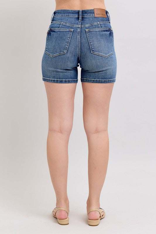 Judy Blue High Waist Denim ShortsHigh waist denim shorts are a popular and versatile wardrobe staple that offer a flattering and stylish look. These shorts typically sit at or above the natural waisJean ShortsJudy Blue High Waist