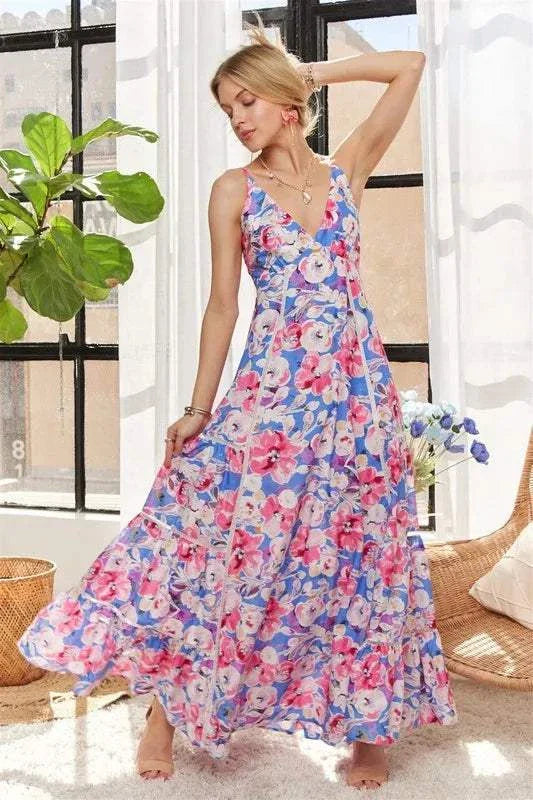 The Wild Camellia DressBreathe easy in The Wild Camellia Dress, a 100% cotton maxi dress designed for comfort, movement, and effortless style. Featuring a romantic pink and ivory floral prMaxi DressesThe Wild Camellia Dress
