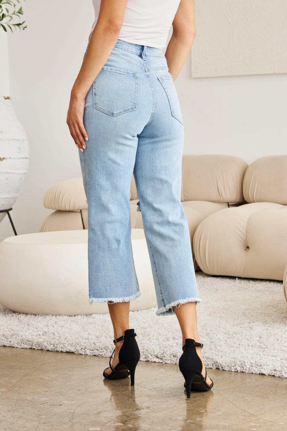 RFM Tummy Control High Waist Raw Hem Distressed JeansThe Tummy Control High Waist Raw Hem Distressed Jeans are a stylish and flattering choice for your denim collection. With tummy control technology, these jeans offerJean ShortsRFM Tummy Control