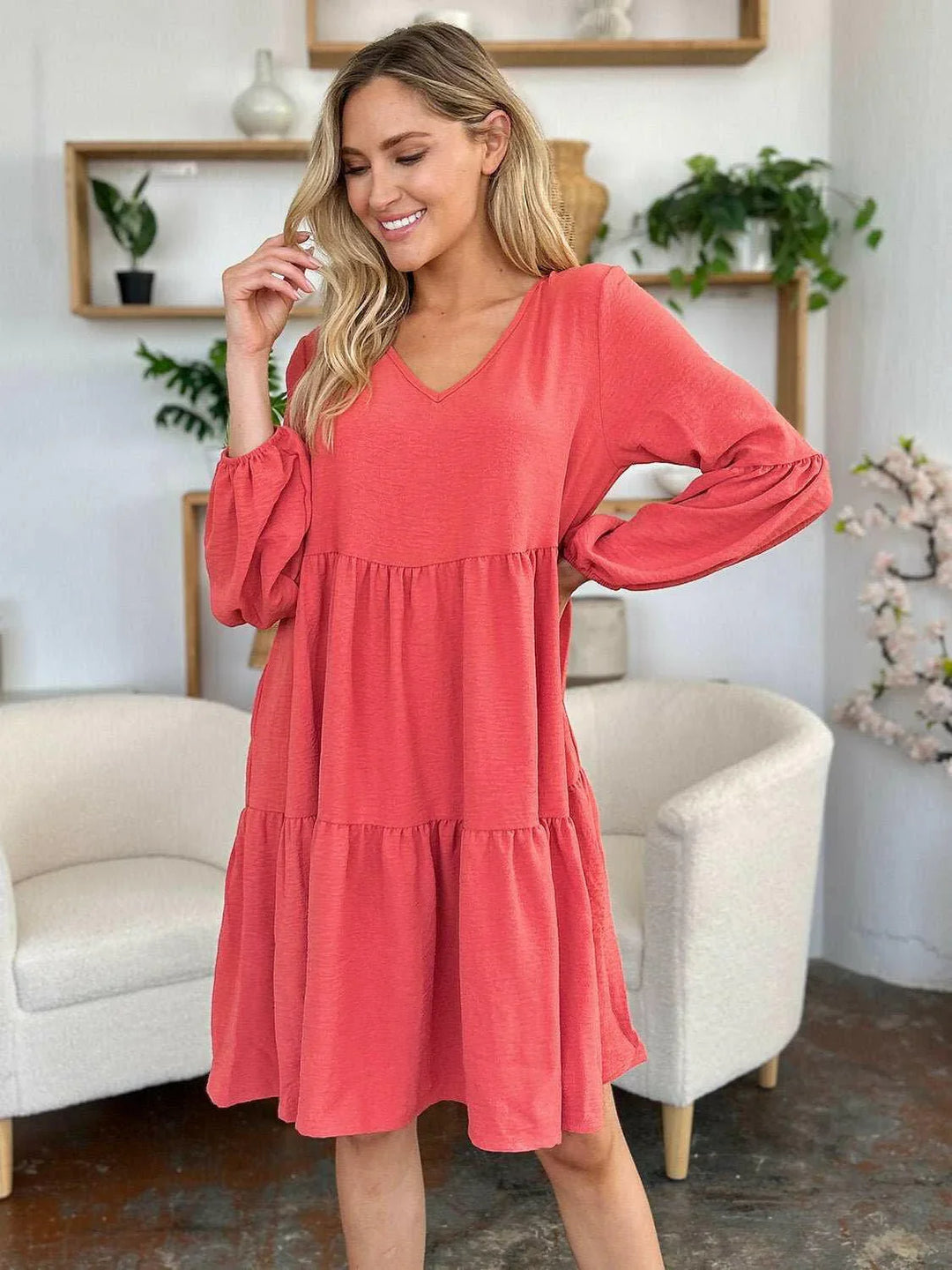 Effortless Elegance Tiered DressExclusivity statementDiscover the unmatched charm of the Effortless Elegance Tiered Dress, a chic mini dress designed exclusively for those who appreciate refined stMini DressesEffortless Elegance Tiered Dress