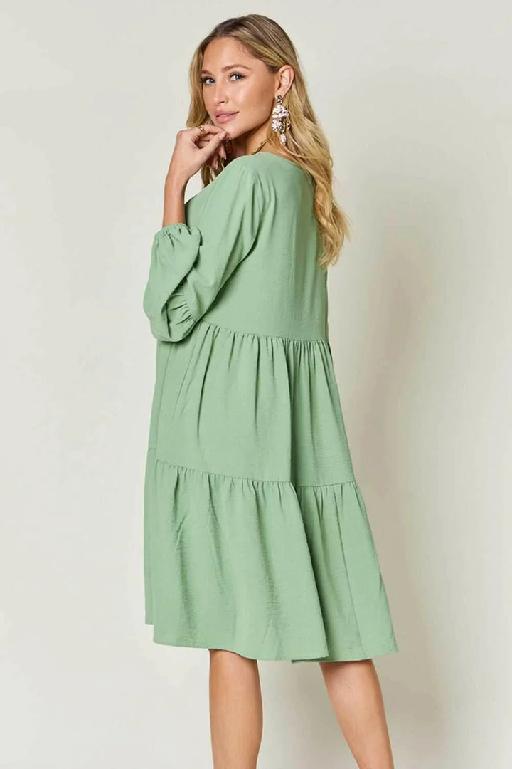 Effortless Elegance Tiered DressExclusivity statementDiscover the unmatched charm of the Effortless Elegance Tiered Dress, a chic mini dress designed exclusively for those who appreciate refined stMini DressesEffortless Elegance Tiered Dress