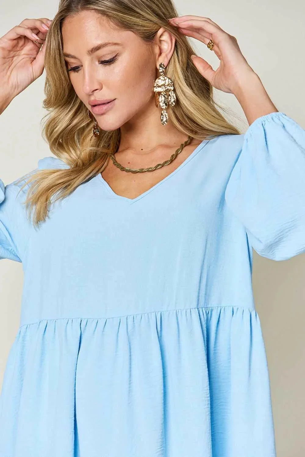 Effortless Elegance Tiered DressExclusivity statementDiscover the unmatched charm of the Effortless Elegance Tiered Dress, a chic mini dress designed exclusively for those who appreciate refined stMini DressesEffortless Elegance Tiered Dress