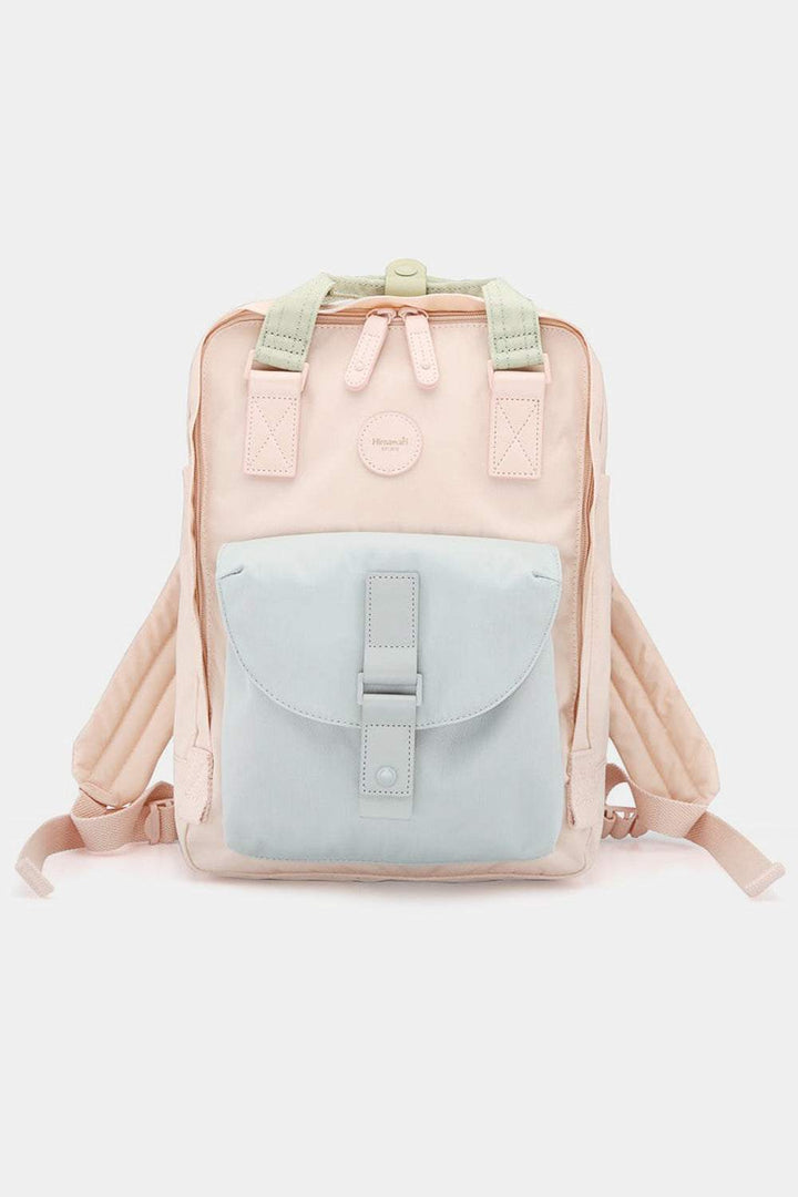 Himawari Contrast Waterproof Canvas Backpack Bag with Round LabelThis contrasting waterproof rucksack with a circular label offers a unique fashion appeal. The circular label adds a touch of chic personality that makes you stand oBackpackHimawari Contrast Waterproof