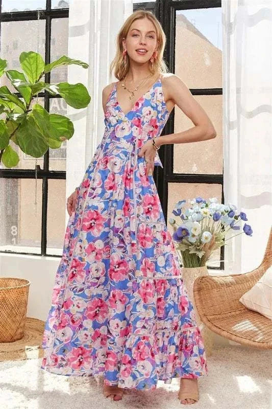 The Wild Camellia DressBreathe easy in The Wild Camellia Dress, a 100% cotton maxi dress designed for comfort, movement, and effortless style. Featuring a romantic pink and ivory floral prMaxi DressesThe Wild Camellia Dress