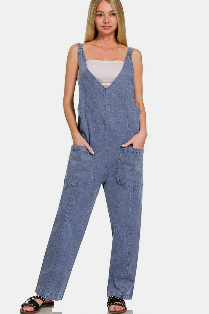 Soft Cotton JumpsuitWith the Cotton Jumpsuit, you'll get the perfect blend of fashion and function. The trendy straps not only add style, but also offer amazing comfort and support. PluJumpsuitsCotton Jumpsuit