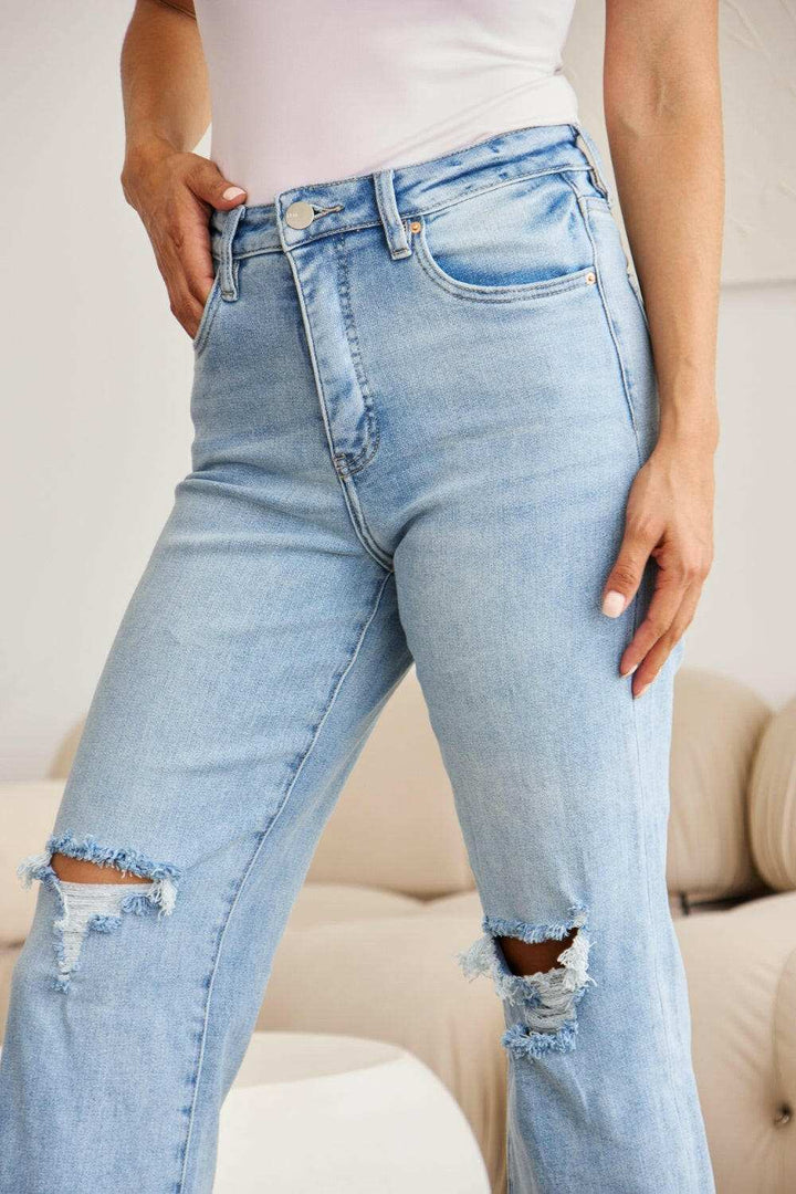 RFM Tummy Control High Waist Raw Hem Distressed JeansThe Tummy Control High Waist Raw Hem Distressed Jeans are a stylish and flattering choice for your denim collection. With tummy control technology, these jeans offerJean ShortsRFM Tummy Control