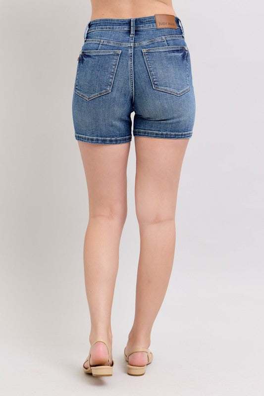 Judy Blue High Waist Denim ShortsHigh waist denim shorts are a popular and versatile wardrobe staple that offer a flattering and stylish look. These shorts typically sit at or above the natural waisJean ShortsJudy Blue High Waist