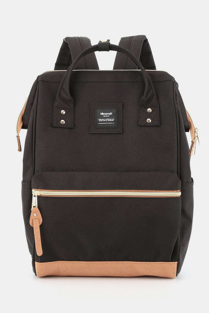 Himawari Contrast Waterproof Canvas Backpack Bag with Side PocketsThe Contrast Waterproof Canvas Backpack Bag with Side Pockets is a modern take on traditional outdoor gear. With its contemporary design and vibrant color accents, tBackpackHimawari Contrast Waterproof