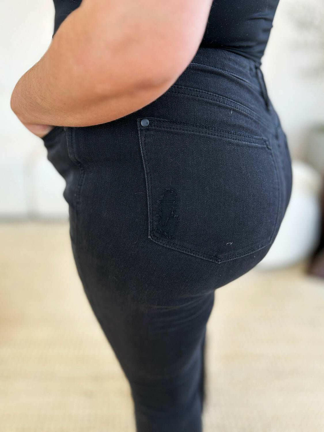 Judy Blue High Waist Distressed Flare JeansAdd a touch of retro to your look with the trendy Judy Blue High Waist Distressed Flare Jeans. The high waist design flatters your silhouette, while the distressed dFlare JeansJudy Blue High Waist