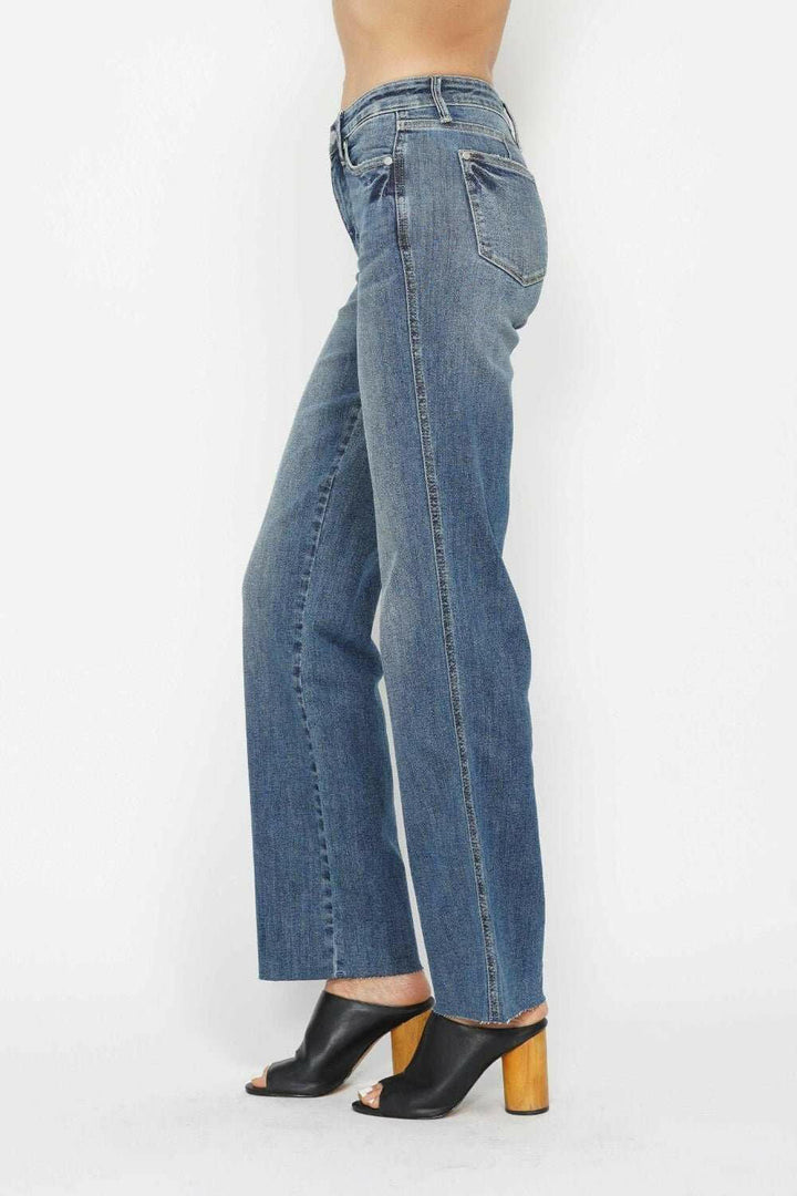 Judy Blue Tummy Control Straight Leg JeansThe Tummy Control Straight Leg Jeans are a must-have for anyone looking to slim and shape their midsection. Featuring innovative tummy control technology, these jeanStraight Leg JeansTummy Control Straight Jeans